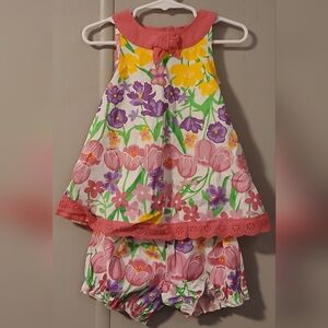 Toffee Apple Nwt Girls 9 Months Floral Outfit